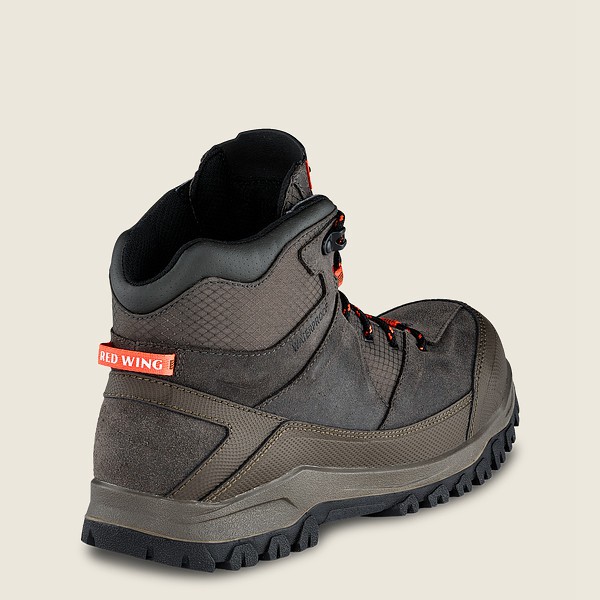 Red Wing Mens Hiking Boots - Trbo - 5-inch Waterproof Safety Toe - Grey Brown - MTL437850